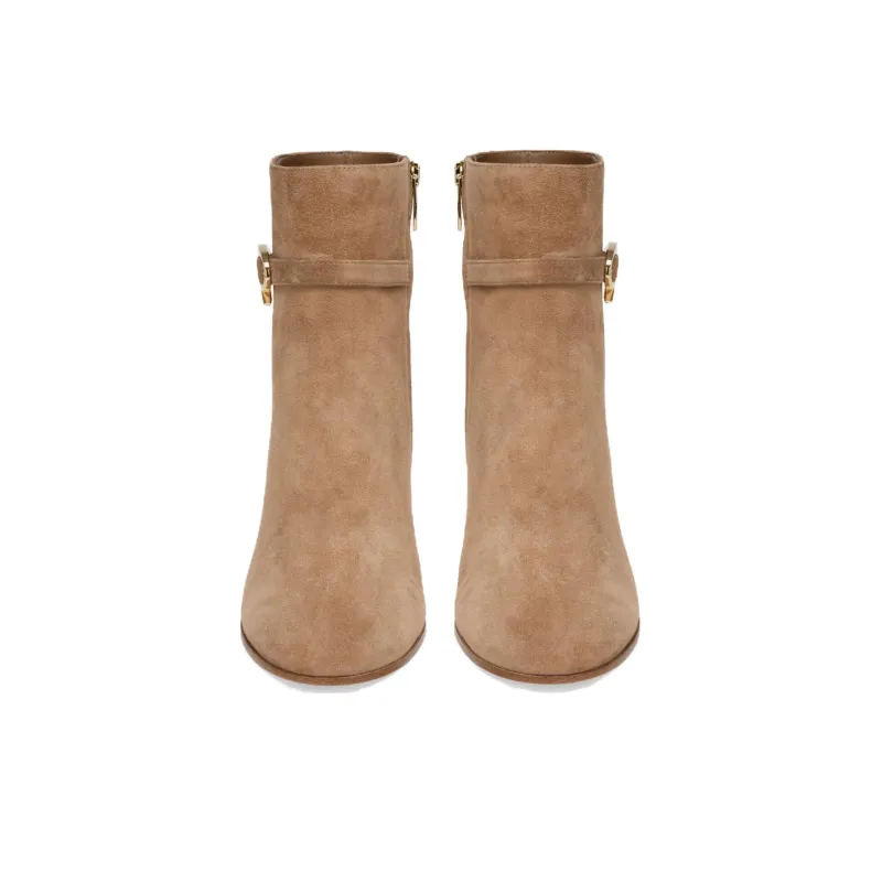 GIANVITO ROSSI Ribbon 45mm Suede Ankle Boots-3