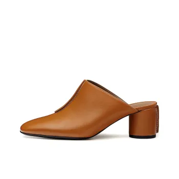 HERMES Detail High Heels Women's Gilded Beige