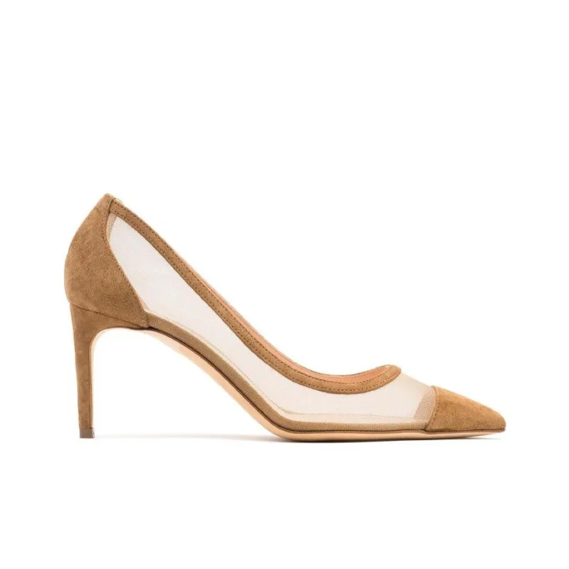 Rupert Sanderson Slim Heel High Heels 7.5cm Women's Light Brown-1