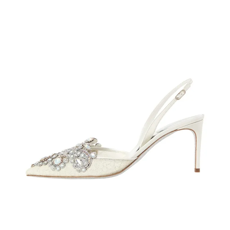 René Caovilla Veneziana 50mm Crystal Slingback Pumps-0