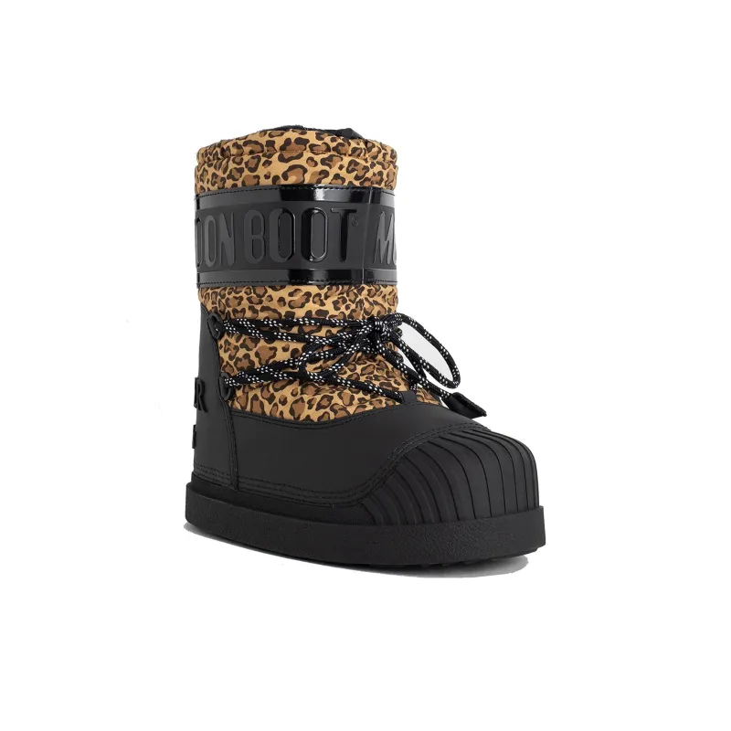 Moncler Shedir Snow Boots Palm Angels Black Leopard Print-2