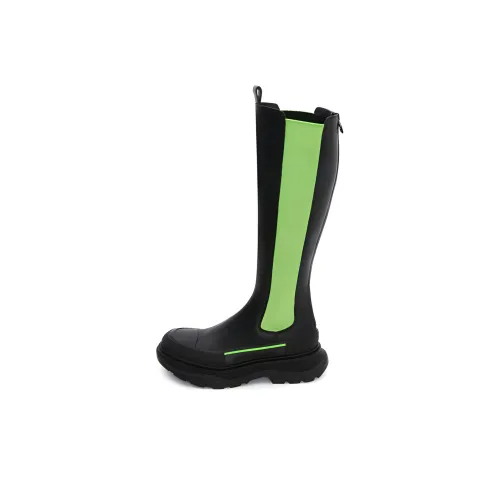 Alexander McQueen Tread Slick Knee-high Boots Women's Black Green
