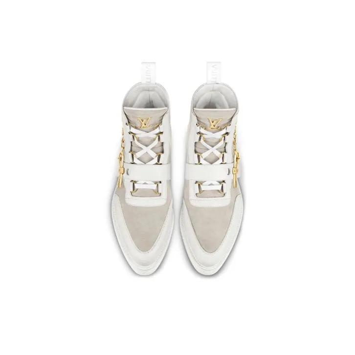 LOUIS VUITTON Creeper Ankle Boot White Beige-2