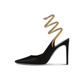 René Caovilla Cleo 80mm Rhinestone-embellished Satin Pumps