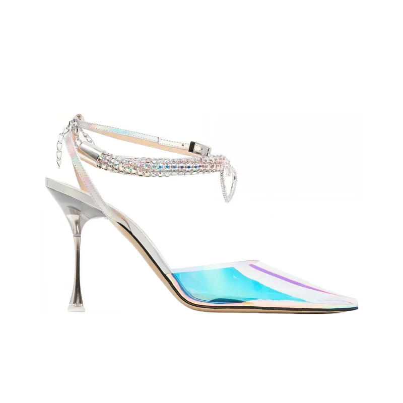 MACH & MACH Iridescent Crystal-strap Pumps-1