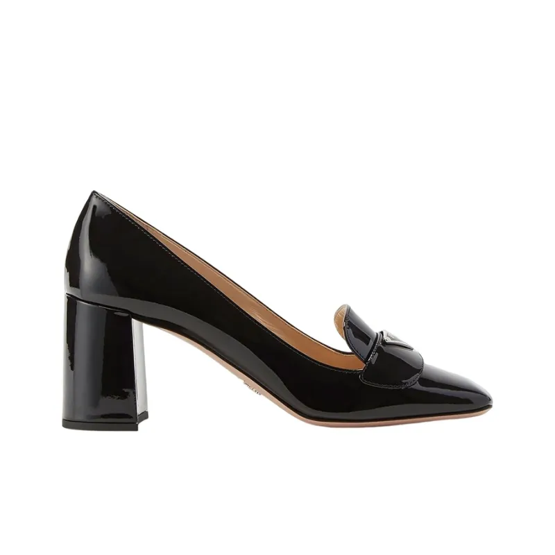 PRADA Chunky Heel High Heels Women's Black-1