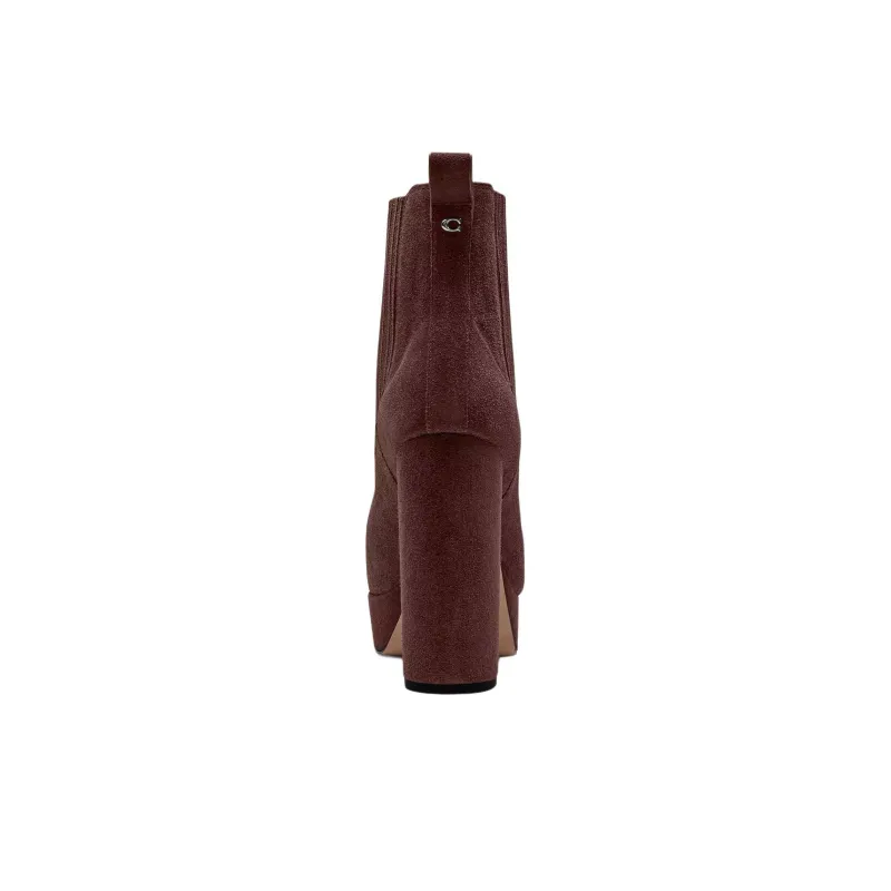 COACH Ivette Short Chelsea Boots 11.5cm Women's Brown-4
