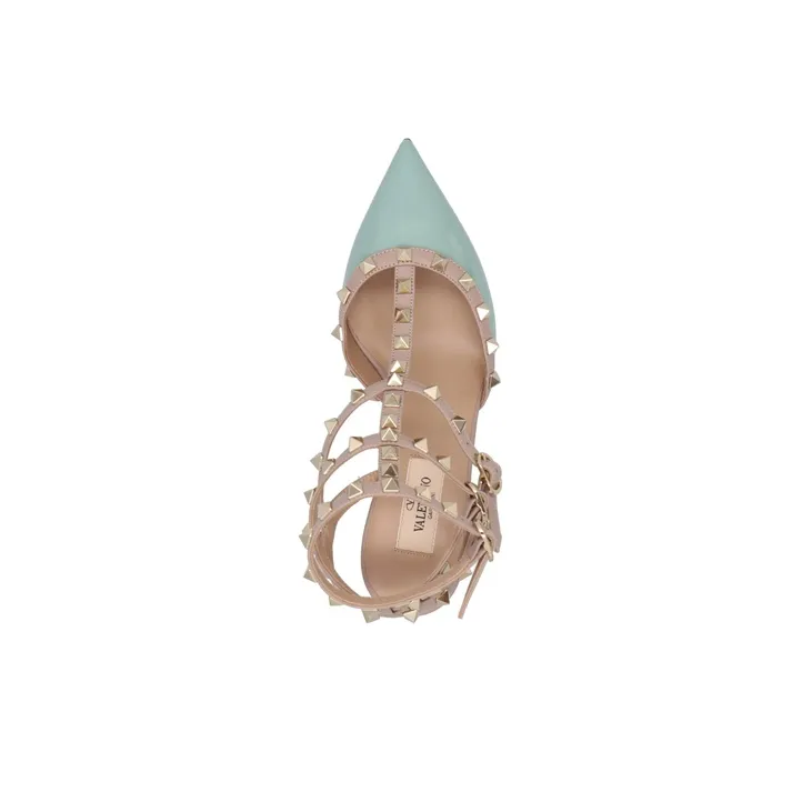 Valentino Slim Heel High Heels Women's Light Blue-3