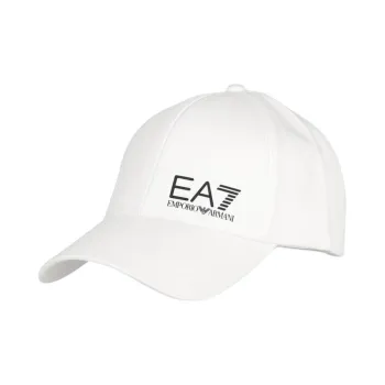 EMPORIO ARMANI Cotton, Metal Baseball Caps Men's White