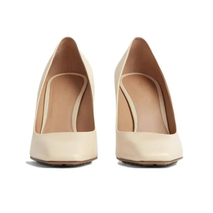 Bottega Veneta Slim Heel High Heels 9cm Women's White-2