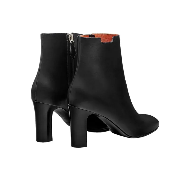 HERMES Delice Ankle Boots Women's Black-3