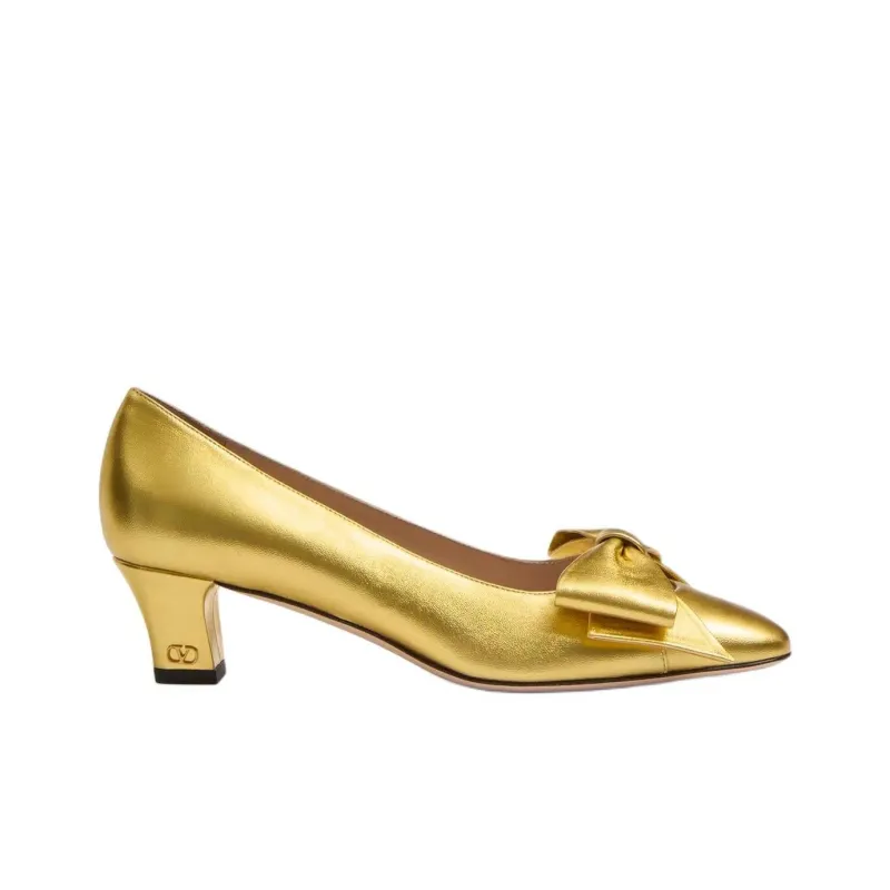 Valentino BOWOW Spool Heel High Heels 4.5cm Women's Yellow-1