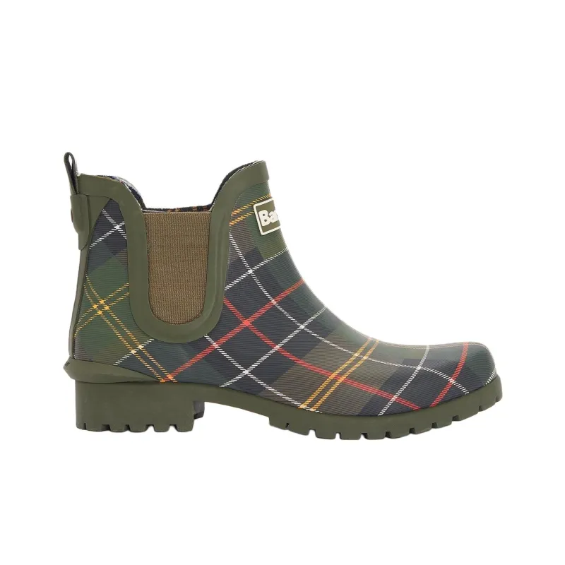 BARBOUR Wilton Wellingtons Short Chelsea Boots Women's Green-1