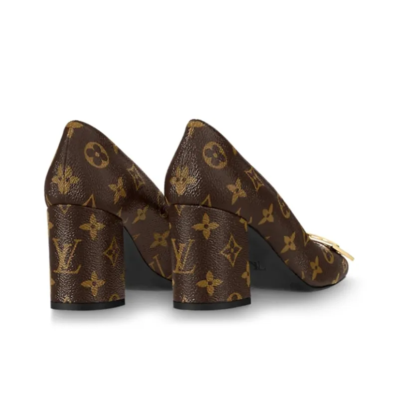 LOUIS VUITTON Madeleine High Heels Women's Brown-3