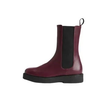Staud Palamino Short Chelsea Boots 4cm Women's Plum Red