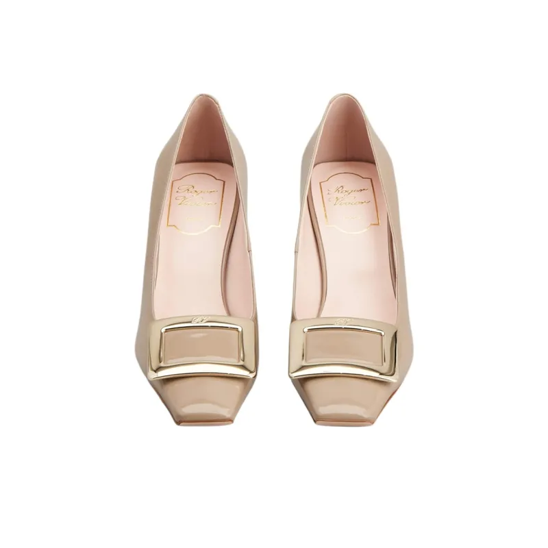 Roger Vivier Logo Engraved Block Heel Pumps-3