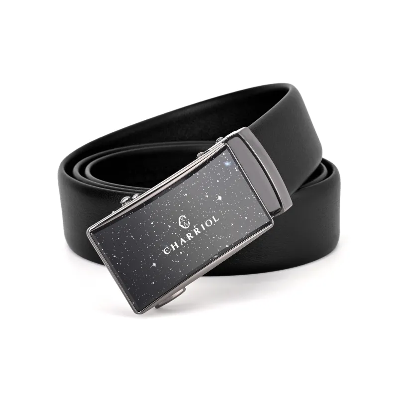 CHARRIOL High Quality Top Grain Cow Leather Zinc Alloy Automatic Buckle Head Men's Business Belt Men's 3.5-2