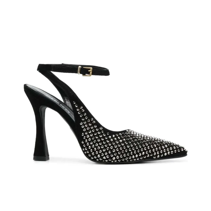PINKO Chunky Heel High Heels 10cm Women's Black-1
