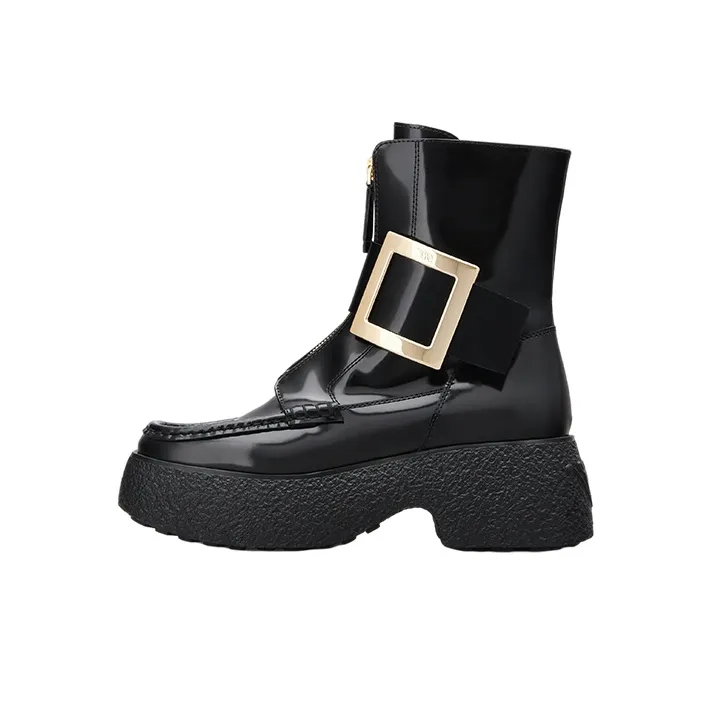 Roger Vivier Viv' Rangers Ankle Boots 4cm Women's Black-0