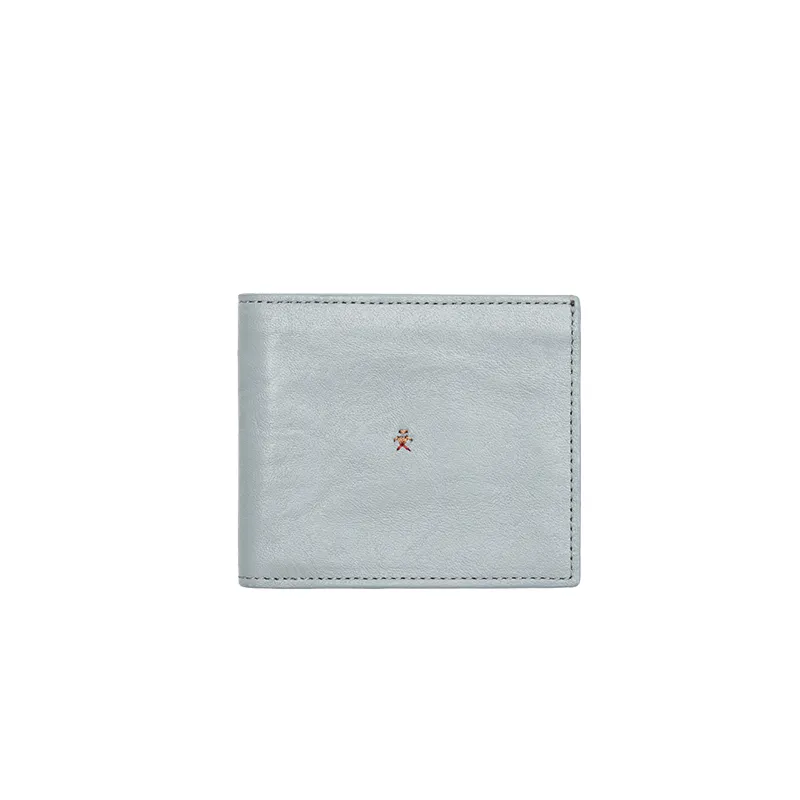 GROTTO Vegetable Tanned Sheepskin Wallet Regular Women's Cherry Blossom Pink/Haze Blue-1
