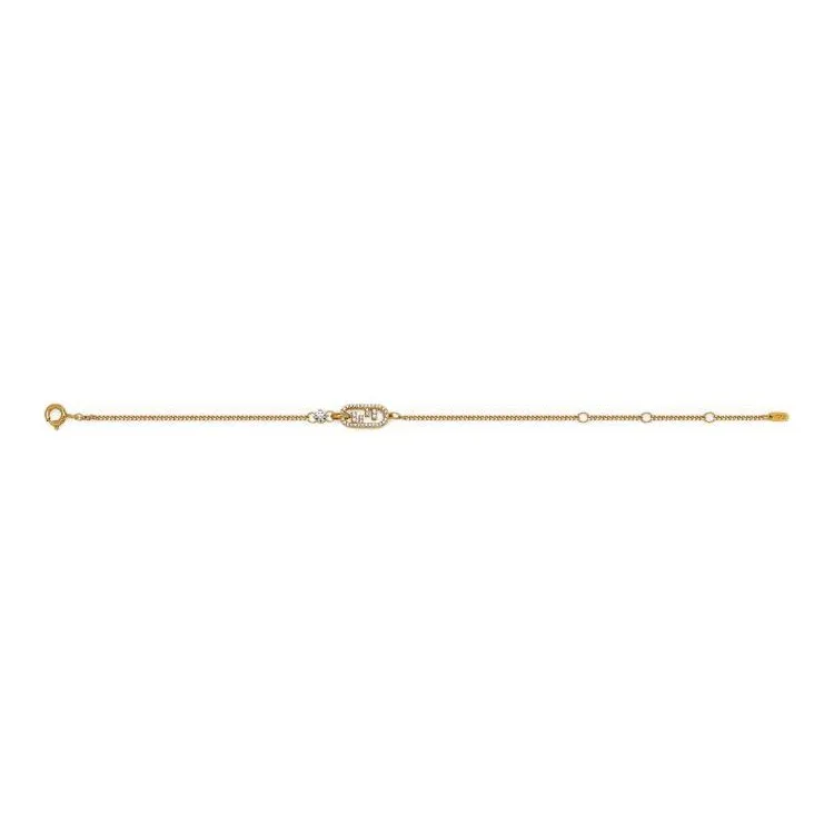 FENDI O'Lock Motif Embellished Bracelet-2