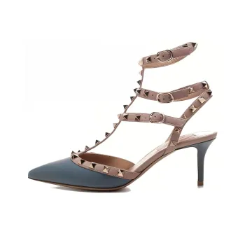 Valentino GARAVANI Slim Heel High Heels 6.5cm Women's Blue