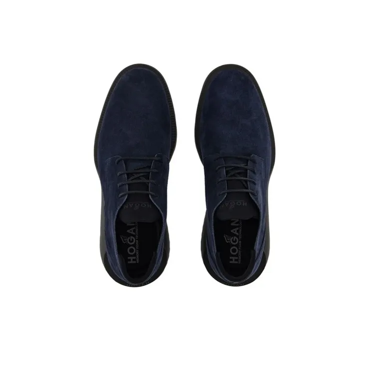 HOGAN Suede Lace-up Boots-3