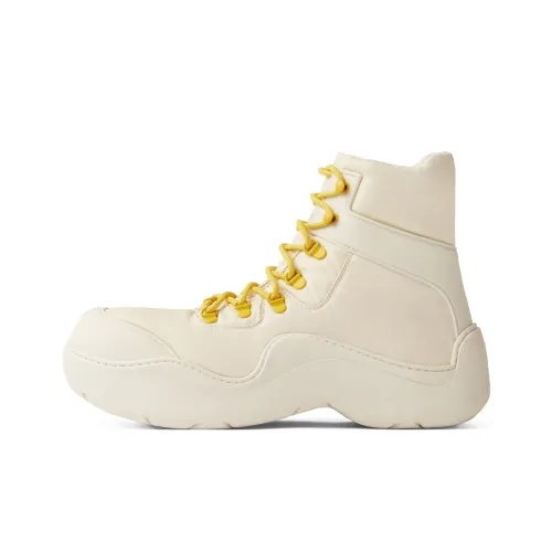 Bottega Veneta Puddle Bomber Ankle Boot White Women's