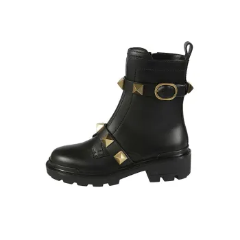 Valentino Roman Stud Ankle Boots Women's Black