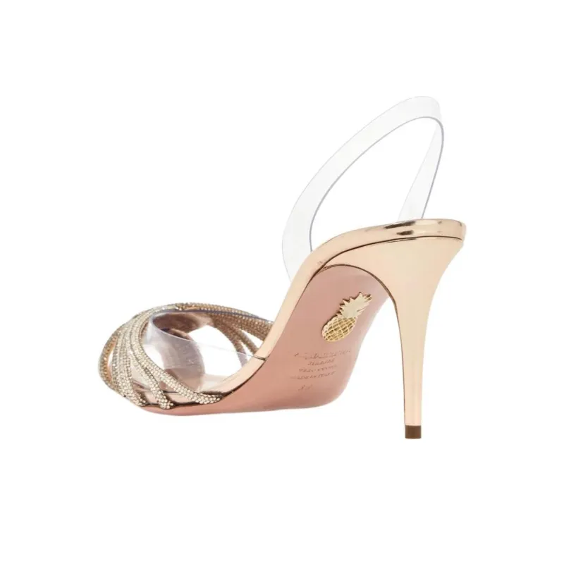 AQUAZZURA Slim Heel High Heels 7.5cm Women's Gold-2