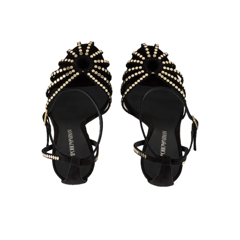 EMPORIO ARMANI Slim Heel High Heels 9.5cm Women's Black-2