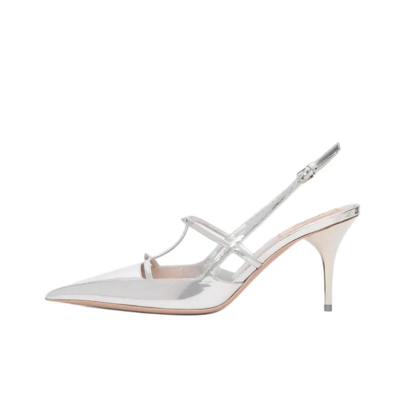 Valentino Garavani Rockstud Pointed Toe Slingback Pumps-0