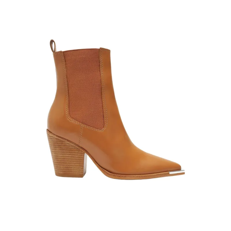 Schutz Springsteen Short Chelsea Boots 8cm Women's Brown-1
