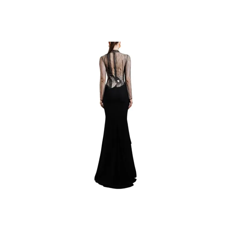 Gemy Maalouf Long-Sleeved Dresses Women's Black-0