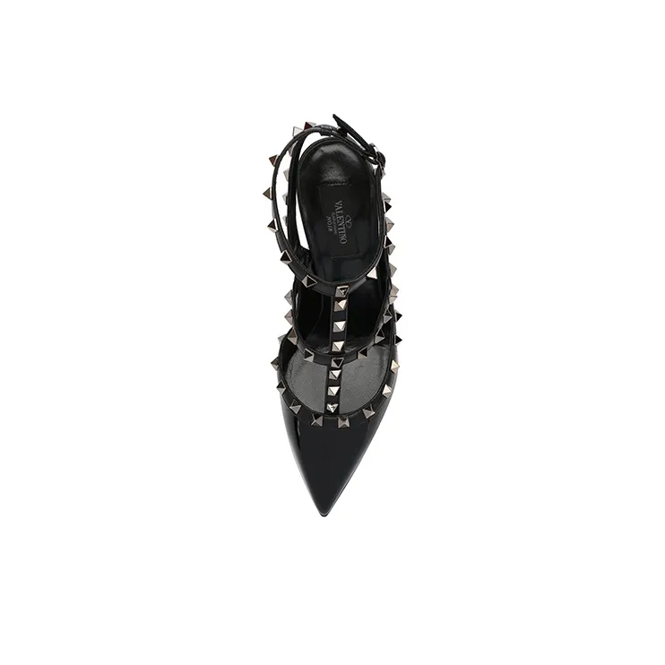 Valentino Rockstud High Heels 11cm Women's Black-3