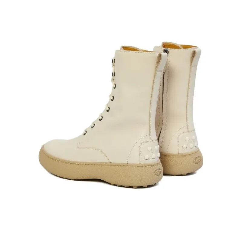 TOD'S W. G. Round Toe Lace Up Boots Women's-2