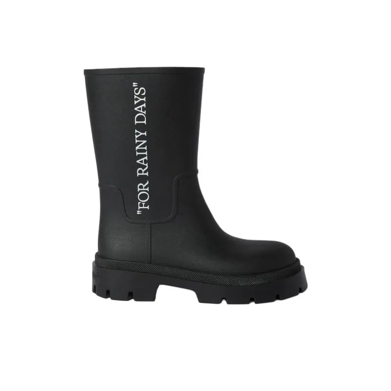 OFF WHITE Rain Boots Women's Black-1