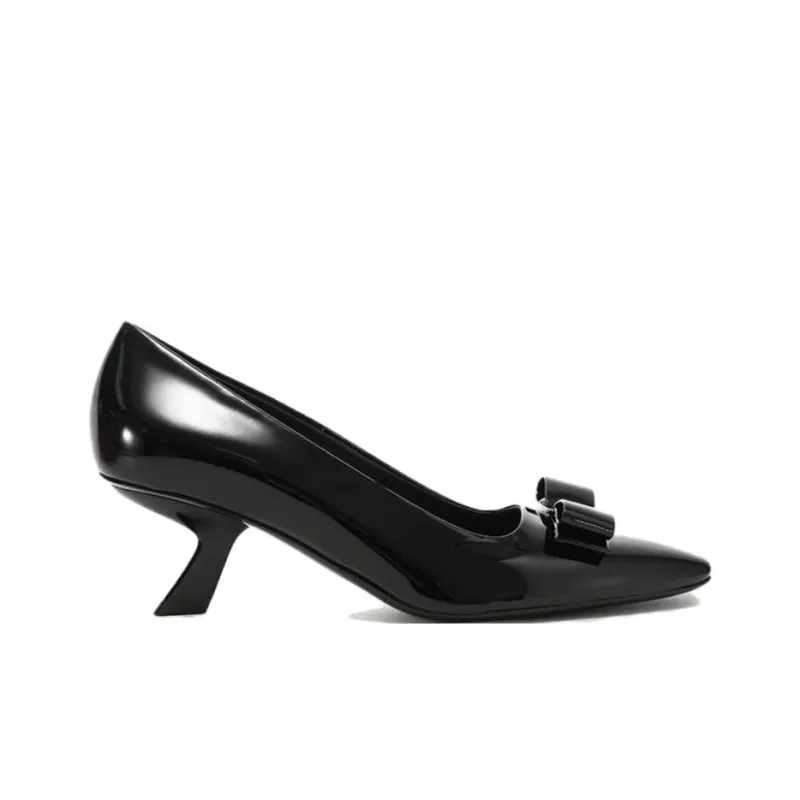 FERRAGAMO Slim Heel High Heels 5.5cm Women's Black-1