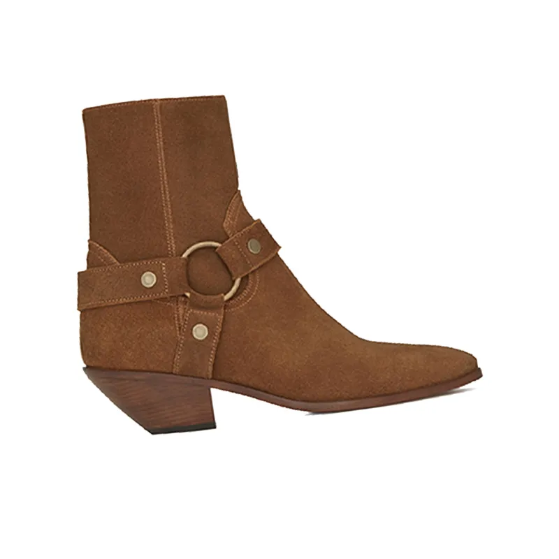SAINT LAURENT Wyatt Suede Boots-2