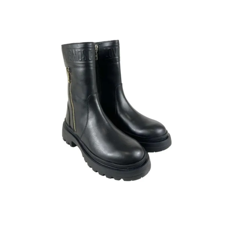 LOVE MOSCHINO Ankle Boots 5cm Women's Black-3