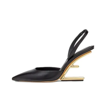 FENDI Slingback Tapered Toe Pumps