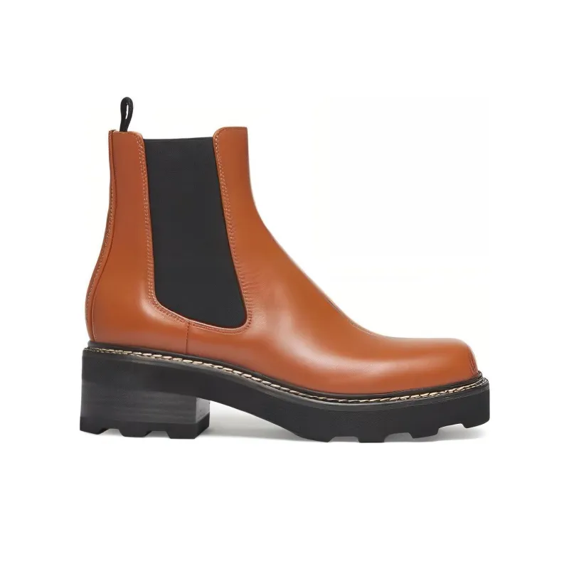 GABRIELA HEARST Jil Short Chelsea Boots Women's Brown Black-1