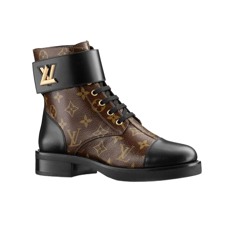 LOUIS VUITTON Lv Wonderland Monogram Canvas Martin Boots Brown Women's -  POIZON