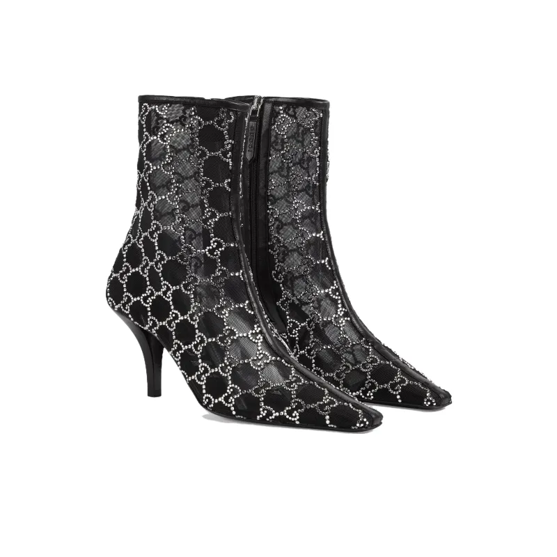 GUCCI 85mm GG-motif Ankle Boots-2