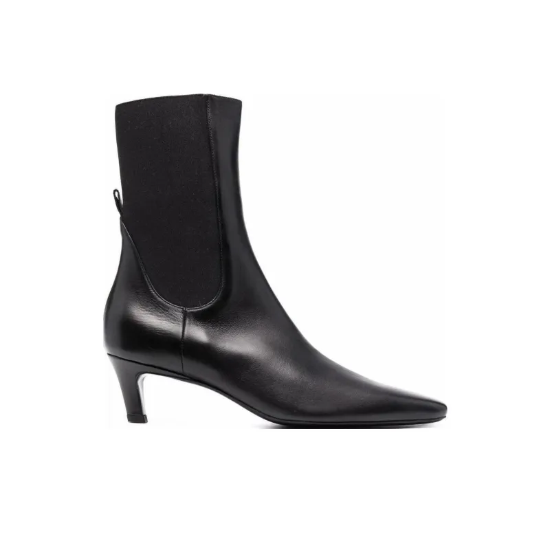 Toteme The Mid Heel Leather Boots-1