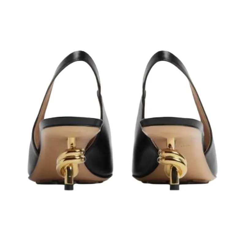 Bottega Veneta Knot High Heels 4.5cm Women's Black-4
