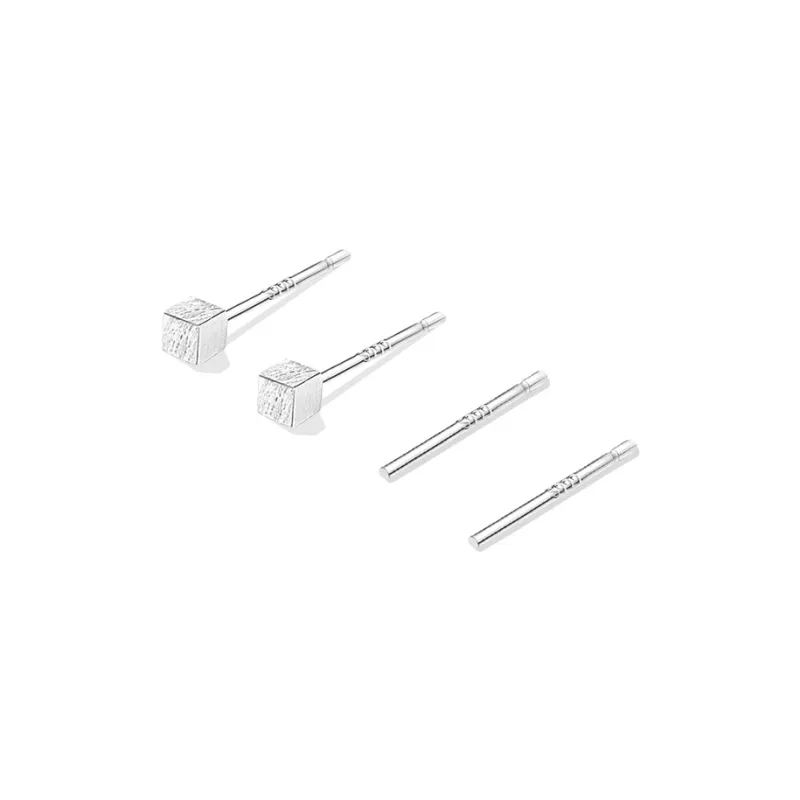 JOLLY NOTE Sterling Silver Stud Earrings Women's-9