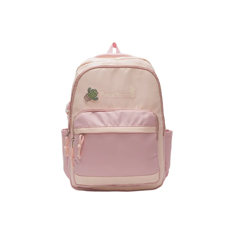 Yalu Nylon Backpack Women's Black/Green/Pink/Light Blue-6