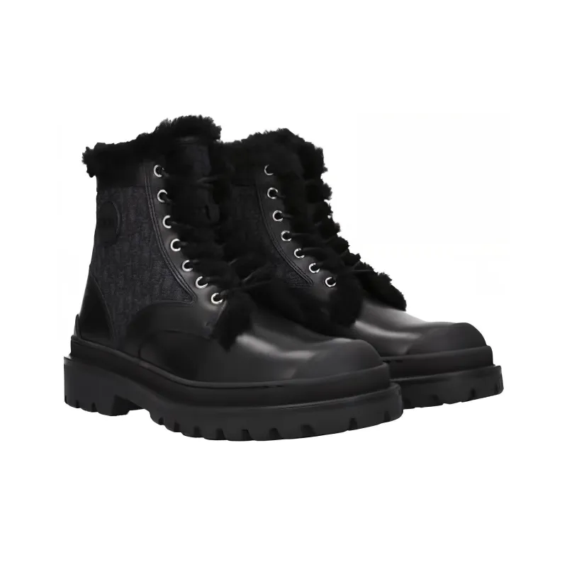 DIOR Fashion Ankle Boots 3.5cm Men's Black-2