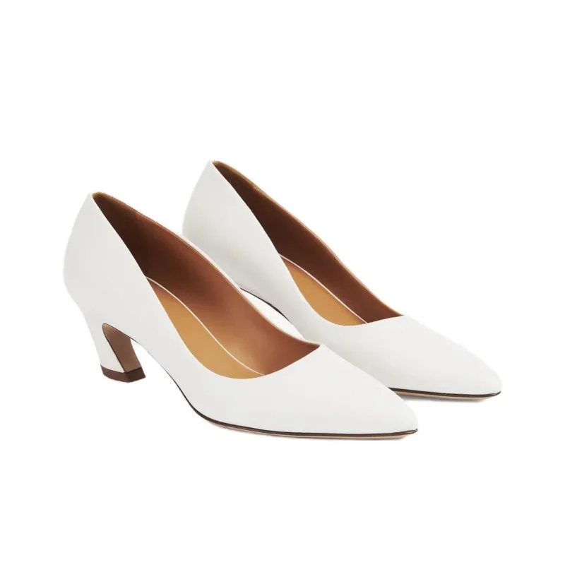 Chloe Oli Slim Heel High Heels Women's White-2